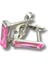 925 Ayar Gümüş Pembe Taş Çocuk Küpe 1
