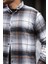 Beyaz Siyah Kareli Regular Fit Oduncu Gömleği- 2449 2