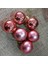Noel Top 6 Lı 4 cm Roze Mat ve Parlak 1