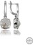 Swarovski Crystal Taşlı Gümüş Beyaz Sallantılı Kadın Küpe 1
