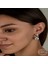 Swarovski Crystal Taşlı Gümüş Beyaz Sallantılı Kadın Küpe 2