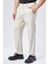 Erkek Beli Yarım Lastikli Fermuarlı Bej Chino Pantolon 3