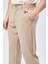 Erkek Beli Yarım Lastikli Fermuarlı Vizon Chino Pantolon 5