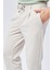 Erkek Beli Bağcıklı Yandan Cepli Slim Fit Jogger Bej Pantolon 4