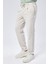 Erkek Beli Bağcıklı Yandan Cepli Slim Fit Jogger Bej Pantolon 5