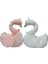 Peluş Çift Kuğu Yastık 27X35 cm 1