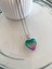 Rainbow Heart Kolye Silver 2