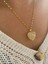 Gz Çelik Stoned Heart Kolye Gold 1