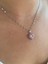 Pink Zircon Heart Kolye Silver 2