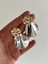 Gz Retro Plaka Küpe (Gold- Silver) 2