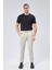 Erkek Yandan Cepli Bel Bağcıklı Fermuarlı Slim Fit Chino Bej Pantolon 1