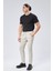 Erkek Yandan Cepli Bel Bağcıklı Fermuarlı Slim Fit Chino Bej Pantolon 3
