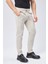 Erkek Yandan Cepli Bel Bağcıklı Fermuarlı Slim Fit Chino Bej Pantolon 5