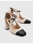 Kazue Hakiki Deri Kadın Bej Topuklu Sandalet 4