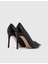 Nelli Hakiki Deri Kadın Siyah Stiletto 5