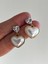 Pearl Double Heart Küpe 2