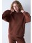 Oversize Active Kahverengi Hoodie Hırka 2