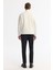 Erkek Ekru Dik Yaka Pamuklu Baskılı Elastan Sweatshirt A42Y1202 4