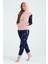 Kışlık Well Soft Kar Tanesi Desenli Kapüşonlu ve Kanguru Cepli Ikili Polar Peluş Pijama 3