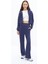 Lubna Pantolon - Nervür Dikiş Detaylı Üç Iplik Pamuklu Kumaş Wide Leg Lacivert Pantolon 1