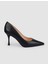 %100 Hakiki Deri Siyah Kadın Stiletto 2