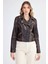 Fermuarlı Suni Deri Crop Biker Ceket 3