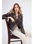 Fermuarlı Suni Deri Crop Biker Ceket 4