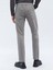 Gri Dokuma Slim Fit Casual Pamuk Karışımlı Pantolon 4