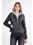 Kapüşonlu Suni Deri Crop Biker Ceket 4