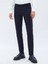 Lacivert Dokuma Slim Fit Casual Pamuk Karışımlı Pantolon 2
