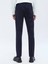 Lacivert Dokuma Slim Fit Casual Pamuk Karışımlı Pantolon 4