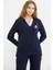 Fitilli Yaka Detaylı Pijama Takım - Lacivert 3