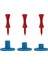 3x Golf Tees Açık ve I Golfçü Sürüş Iğı Ş Paspasları Kırmızı (Yurt Dışından) 3
