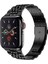 Apple Watch Uyumlu 44/45/46/49 mm Beads Loop Siyah Çelik Kordon 2
