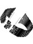 Apple Watch Uyumlu 44/45/46/49 mm Beads Loop Siyah Çelik Kordon 5