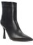 Kadın Siyah Fermuarlı İnce Topuklu Deri Bot 3
