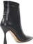 Kadın Siyah Fermuarlı İnce Topuklu Deri Bot 5