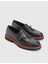 Nello Hakiki Deri Erkek Lacivert Loafer Ayakkabı 2