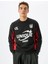Kolej Baskılı Sweatshirt Bisiklet Yaka Pamuk Karışımlı 3