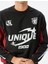 Kolej Baskılı Sweatshirt Bisiklet Yaka Pamuk Karışımlı 5