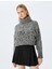 Triko Püskül Detaylı Uzun Kollu Kırçıllı Balıkçı Yaka Kazak 3