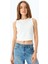 Taş Detaylı Halter Yaka Kolsuz Scuba Kumaş Crop Bluz 3
