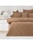 Bonita Liz Pamuklu Çift Kişilik Nakışlı Kombinli Nevresim Seti - Kahve 2