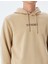 Slogan Baskılı Pamuk Karışımlı Şardonlu Kapşonlu Sweatshirt 5