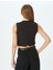 Düğmeli Asimetrik V Yaka Crop Yelek 4