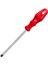 Tornavida Düz Tornavida Kırmızı Plastik Sap 6 x 100 mm 4