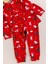 Yılbaşı Temalı Pamuk Unisex Kırmızı Çocuk Pijama Takımı 2