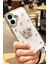 iPhone 16 Uyumlu Kristal Taşlı Kelebek Figürlü Şeffaf Kılıf 1