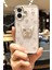 iPhone 16 Uyumlu Kristal Taşlı Kelebek Figürlü Şeffaf Kılıf 3