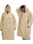 Açık kahverengi, unisex, oversize, giyilebilir kapşonlu battaniye, konfor ve şıklık sunar 1